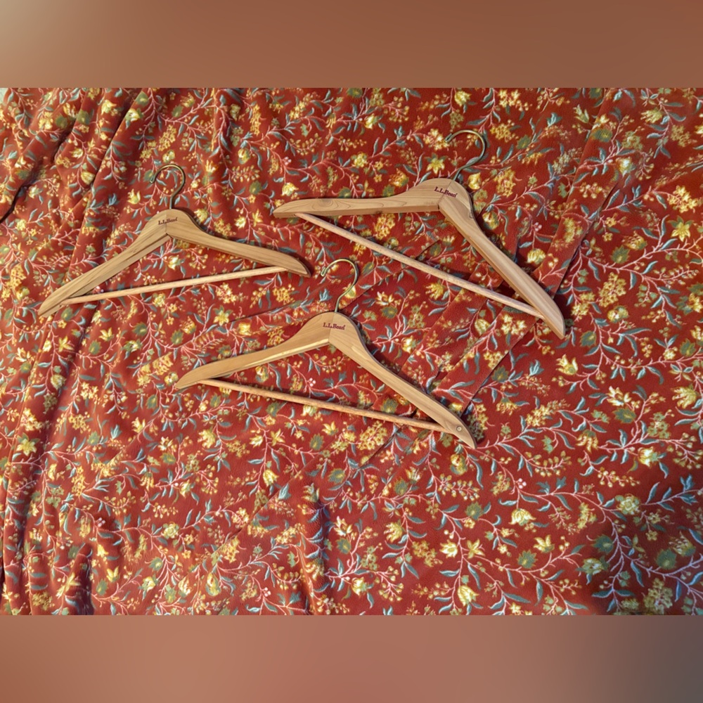 L.L. Bean 3 Wooden Hangers Set